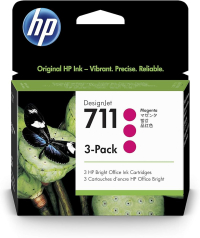 HP Pakiet HP 711 (CZ135A) 3 x tusz czerwony, oryginalny CZ135A 044206