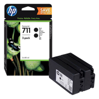 HP Pakiet HP 711 (P2V31A) 2 x tusz czarny, oryginalny P2V31A 055296