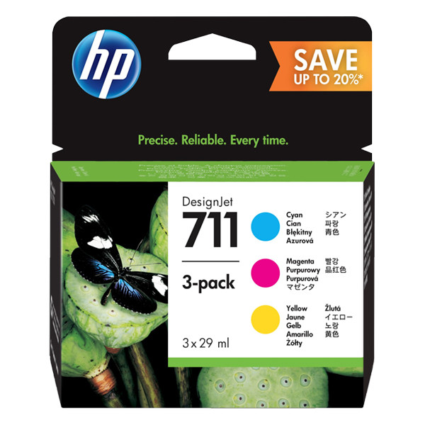 HP Pakiet HP 711 (P2V32A) 3 kolory, oryginalny P2V32A 055298 - 1