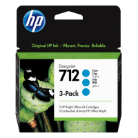 HP Pakiet HP 712 (3ED77A) 3 x tusz niebieski, oryginalny 3ED77A 653020