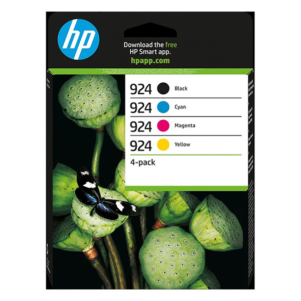 Pakiet HP 924 (6C3Z1NE) tusz czarny + 3 kolory, oryginalny 030982 - 1