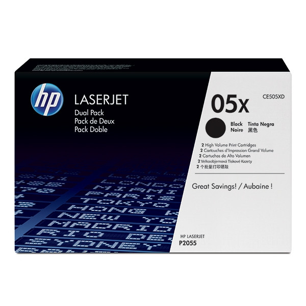 HP Pakiet HP CE505XD (05XD)  2 x toner czarny, zwiększona pojemność, oryginalny CE505XD 054074 - 1