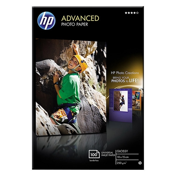 HP Papier fotograficzny HP Q8692A Advanced Glossy Photo 250 gramów 10 x 15 cm bez obramowania (100 arkuszy) Q8692A 064864 - 1