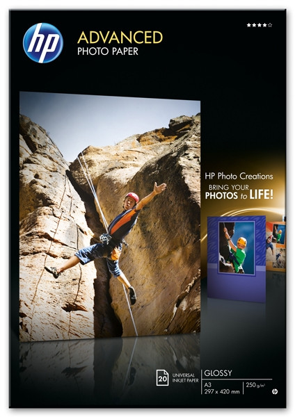 HP Q8697A papier fotograficzny błyszczący 250 gramów A3 (20 kartek) Q8697A 150372 - 1