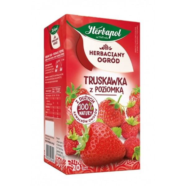 Herbatka Herbapol Herbaciany Ogród truskawka z poziomką 20 torebek 700110 - 1