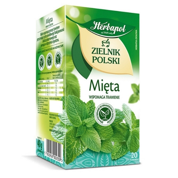 Herbatka Herbapol Zielnik Polski - mięta 20 torebek 700097 - 1