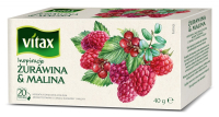 Herbata żurawina - malina, Vitax, 20 torebek 700306