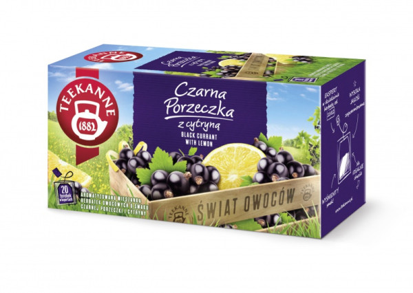 Herbata Teekanne Świat Owoców, Czarna Porzeczka, 20 torebek 700334 - 1