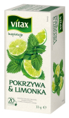 Herbata Vitax Inspiracje, pokrzywa i limonka, 20 torebek 700321 - 1