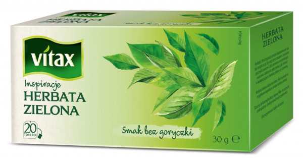 Herbata Vitax Inspirations, zielona, 20 torebek 700302 - 1