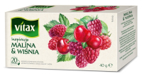 Herbata Vitax inspiracje, malina - wiśnia, 20 torebek 700315