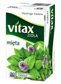 Herbata Vitax, mięta, 20 torebek 700304