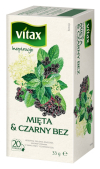 Herbata Vitax, mięta i czarny bez, 20 torebek 700324 - 1