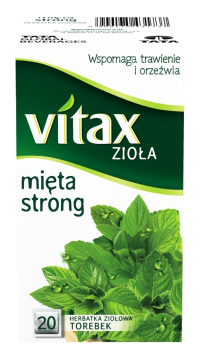 Herbata Vitax, ziołowa, mocna mięta, 20 torebek 700323