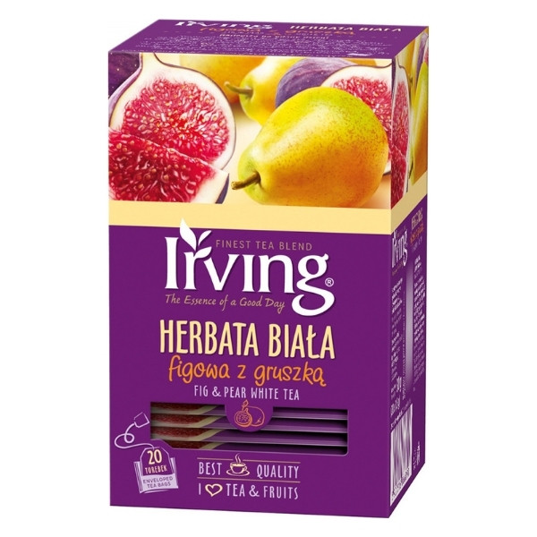 Herbata Irving, biała, figa z gruszką, 20 torebek 700113 - 1