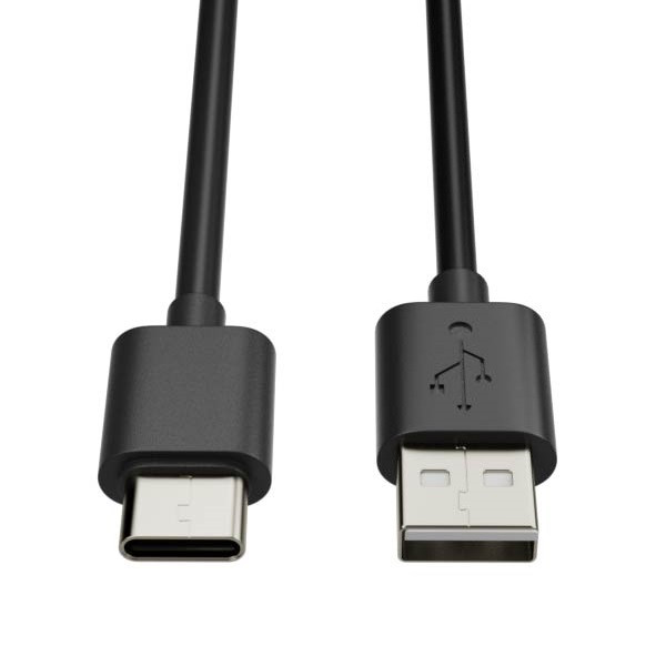 Kabel USB-C / USB-A, 1,8 m, czarny, 123drukuj 302316 - 1