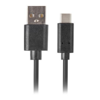 Kabel USB-C / USB-A 2.0, 0,5m Lanberg, czarny CA-USBO-10CU-0005-BK 246811
