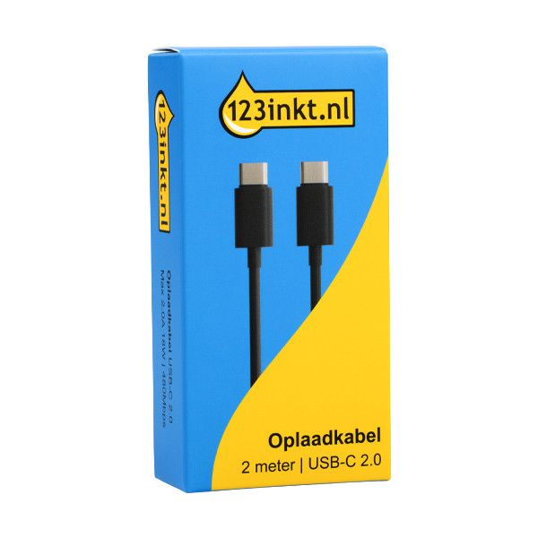 Kabel USB-C / USB-C, 2 m, czarny, 123drukuj 302320 - 2