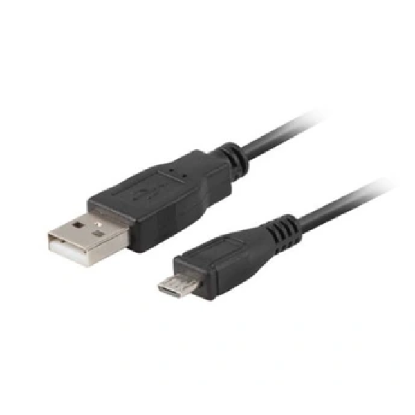 Kabel USB A 2.0 / Micro B, 1,8 m Lanberg, czarny CA-USBM-10CC-0018-BK 246783 - 1