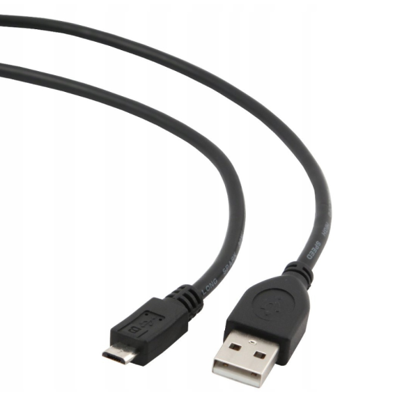 Kabel USB A 2.0 / Micro B, 1,8m Gembird, czarny CCP-MUSB2-AMBM-6 246782 - 1