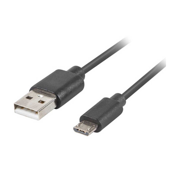Kabel USB A / Micro B, Quick Charge 3.0, 1,8m Lanberg  czarny CA-USBM-20CU-0018-BK 246784 - 1