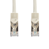Kabel sieciowy ekranowany FTP RJ45, kat. 7, szary, 0,25 metra, 123drukuj 302302