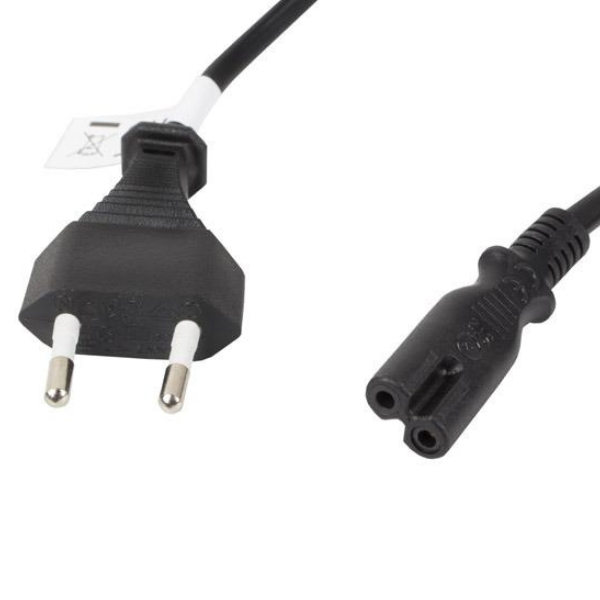 Kabel zasilający C7 EURO (radiowy) Lanberg 3m VDE czarny  248288 - 1