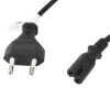 Kabel zasilający C7 EURO (radiowy) Lanberg 3m VDE czarny  248288