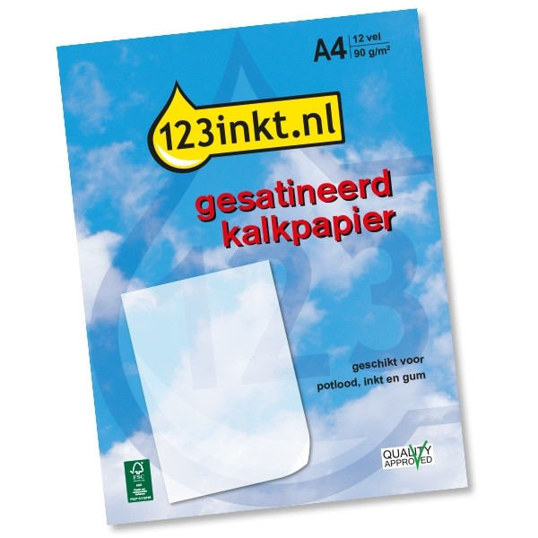 Kalka satynowa A4 (papier kalkowy), 123drukuj (12 kartek, 90 g) 060862 - 1