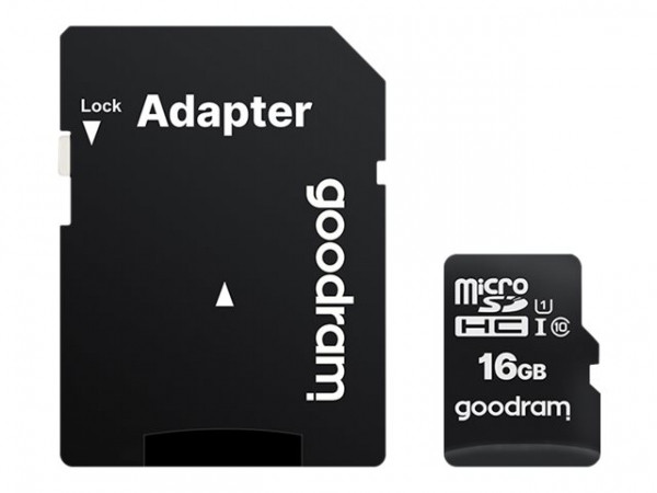 Karta pamięci 16GB Micro SDHC z adapterem, Goodram 246792 - 1
