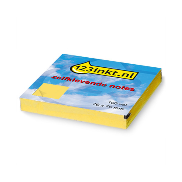 Karteczki samoprzylepne żółte 76 x 76 mm, 123drukuj 654GEC 300200 - 1