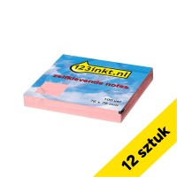 Karteczki samoprzylepne różowe 76 x 76 mm, 123drukuj (12x100szt.) 300253