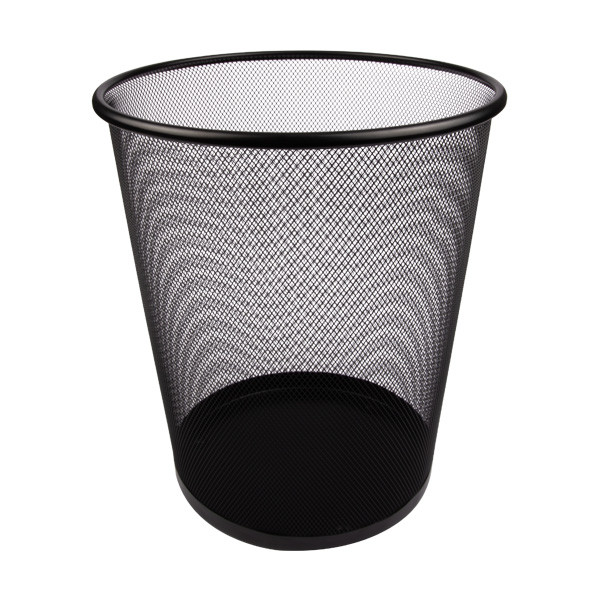 Kosz na śmieci siatkowy czarny, 23 l | 123drukuj 390615 - 1
