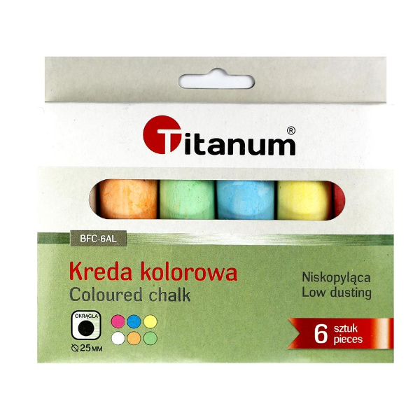Kreda chodnikowa, kolorowa, 6 kol. 246587 - 2