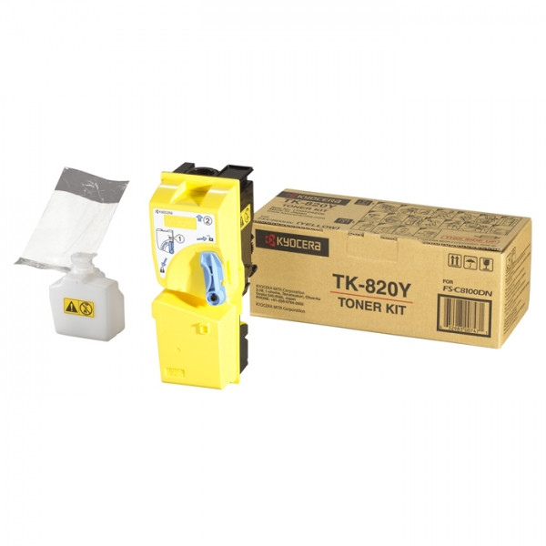 Kyocera TK-820Y toner żółty, oryginalny 1T02HPAEU0 079130 - 1