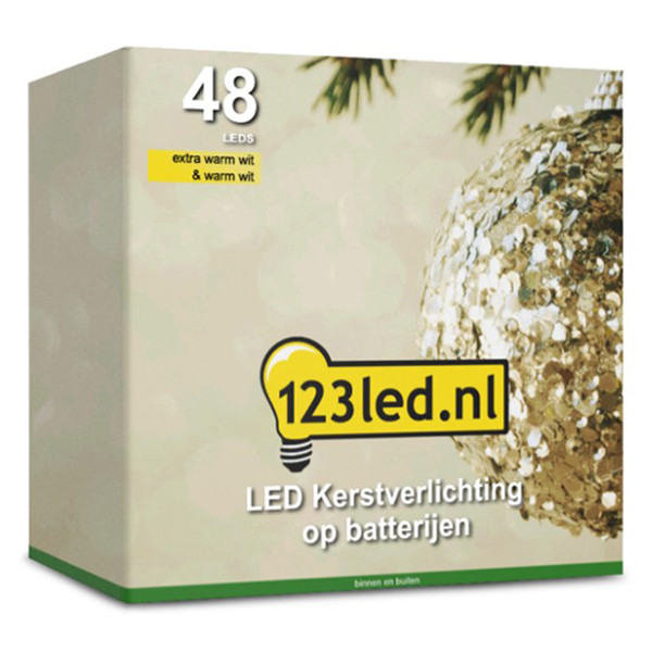 Lampki choinkowe na baterie LED 123drukuj | 3,9 m | 48 lampek  LDR07146 - 4