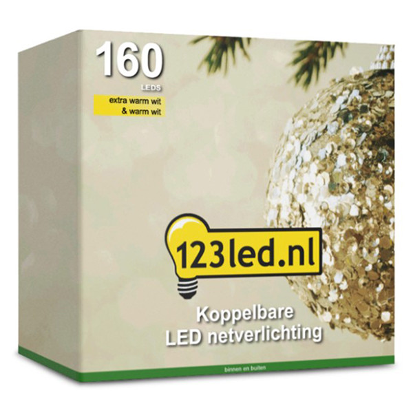 Lampki siatka LED 123drukuj (do łączenia) |  2x1 m | 160 lampek  LDR07144 - 4