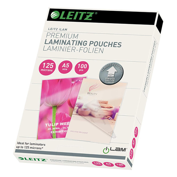 Leitz Folia do laminowania Leitz iLAM A5 błyszcząca 2x125 mikronów, (100 sztuk) 74930000 211082 - 1