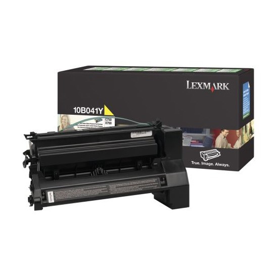 Lexmark 10B041Y toner żółty, oryginalny Lexmark 10B041Y 034280 - 1