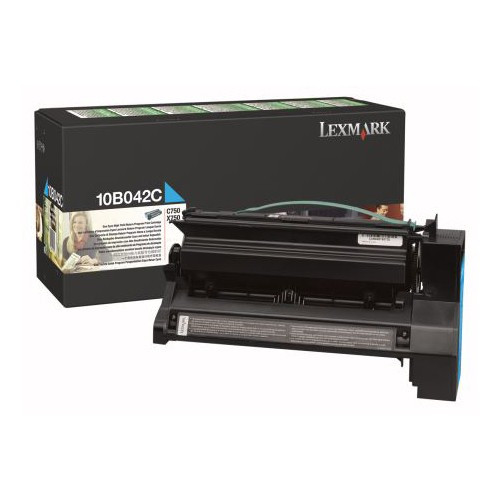 Lexmark 10B042C toner niebieski, zwiększona pojemność, oryginalny Lexmark 10B042C 034290 - 1