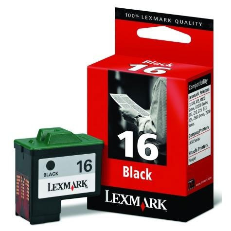 Lexmark 10N0016 (Nr 16) tusz czarny, zwiększona pojemność, oryginalny 10N0016E 040170 - 1
