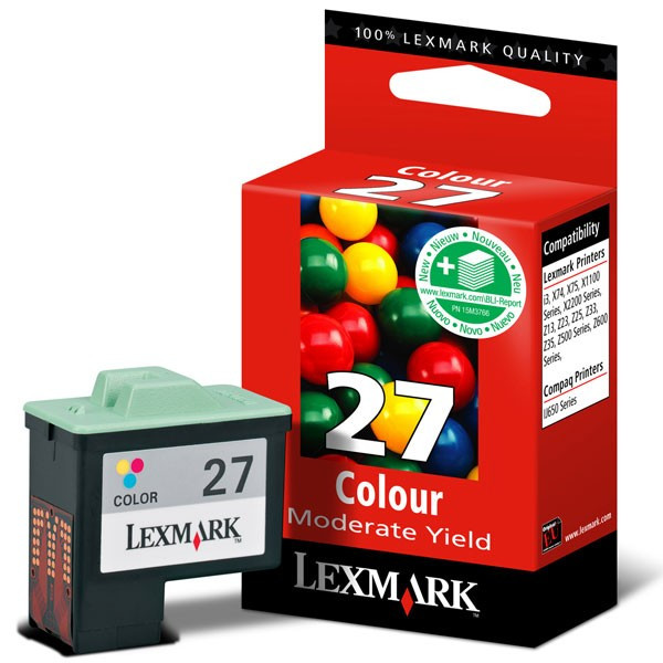Lexmark 10NX227 (Nr 27) tusz kolorowy, oryginalny 10NX227E 040174 - 1