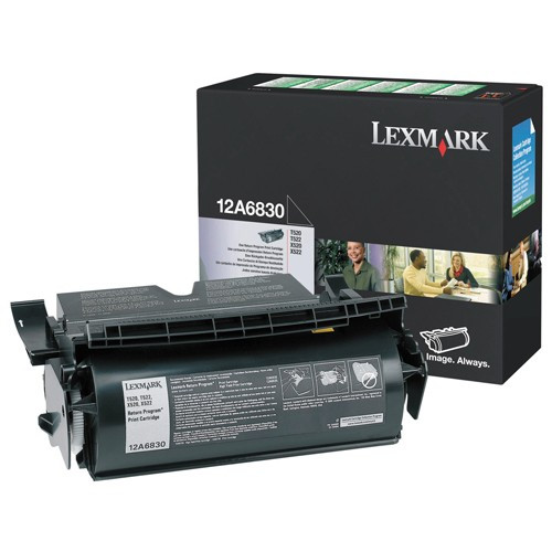 Lexmark 12A6830 toner czarny, oryginalny Lexmark 12A6830 034220 - 1