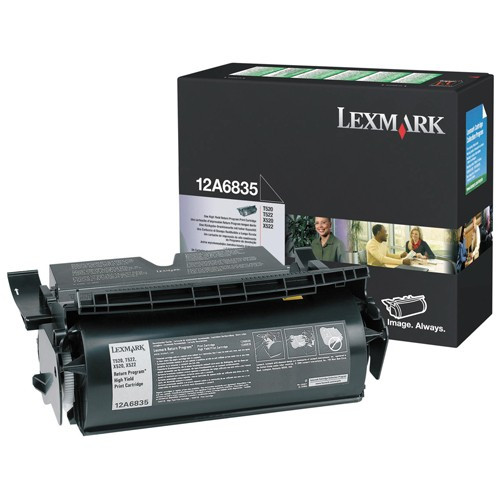 Lexmark 12A6835 toner czarny, zwiększona pojemność, oryginalny Lexmark 12A6835 034225 - 1