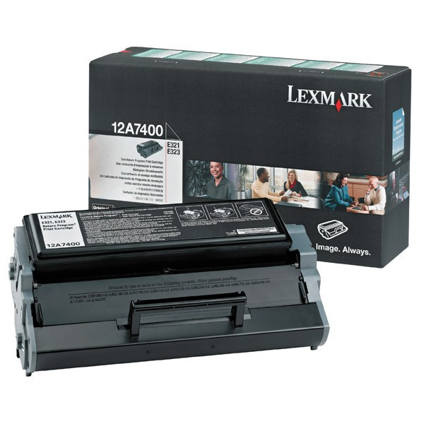 Lexmark 12A7400 toner czarny, oryginalny Lexmark 12A7400 037090 - 1