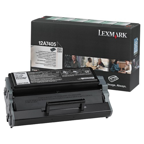 Lexmark 12A7405 toner czarny, zwiększona pojemność, oryginalny Lexmark 12A7405 034100 - 1