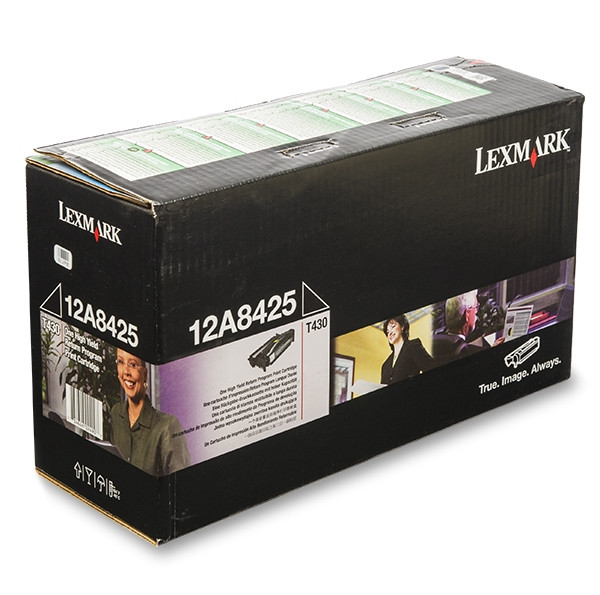 Lexmark 12A8425 toner czarny, zwiększona pojemność, oryginalny Lexmark 12A8425 034260 - 1