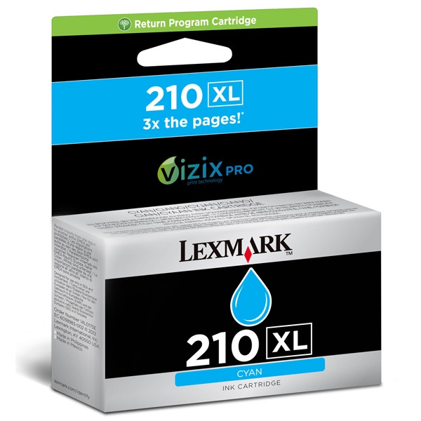 Lexmark 14L0175E (Nr 210XL) tusz niebieski, zwiększona pojemność, oryginalny 14L0175E 040610 - 1