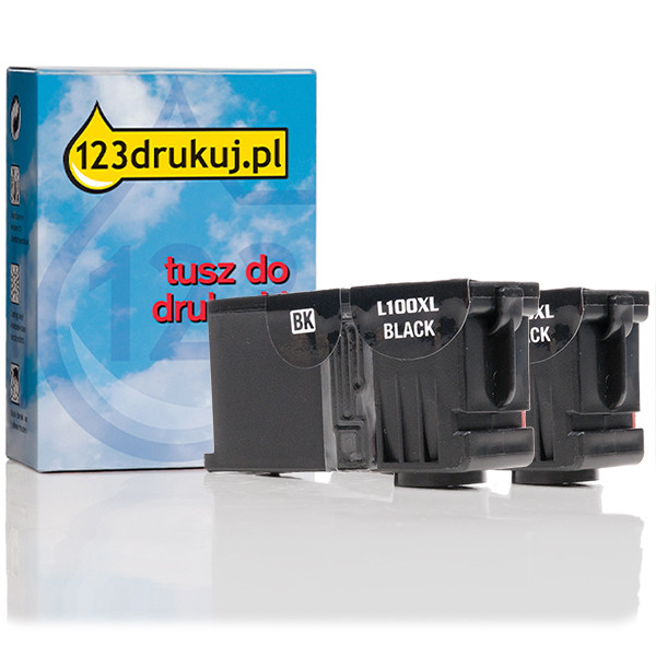Lexmark 14N0848 pakiet 2 tuszów czarnych (Nr 100XL), wersja 123drukuj 14N0848C 040435 - 1