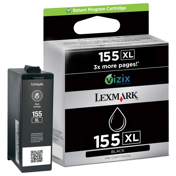 Lexmark 14N1619E (Nr 155XL) tusz czarny, zwiększona pojemność, oryginalny 14N1619E 040472 - 1